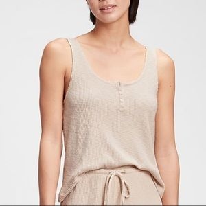 GAP Slub Ribbed Jersey Knit Tank Top Size L